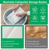 Foldable Linen Storage Bins with Clear Window - Set of 4