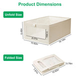 Foldable Linen Storage Bins with Clear Window - Set of 4